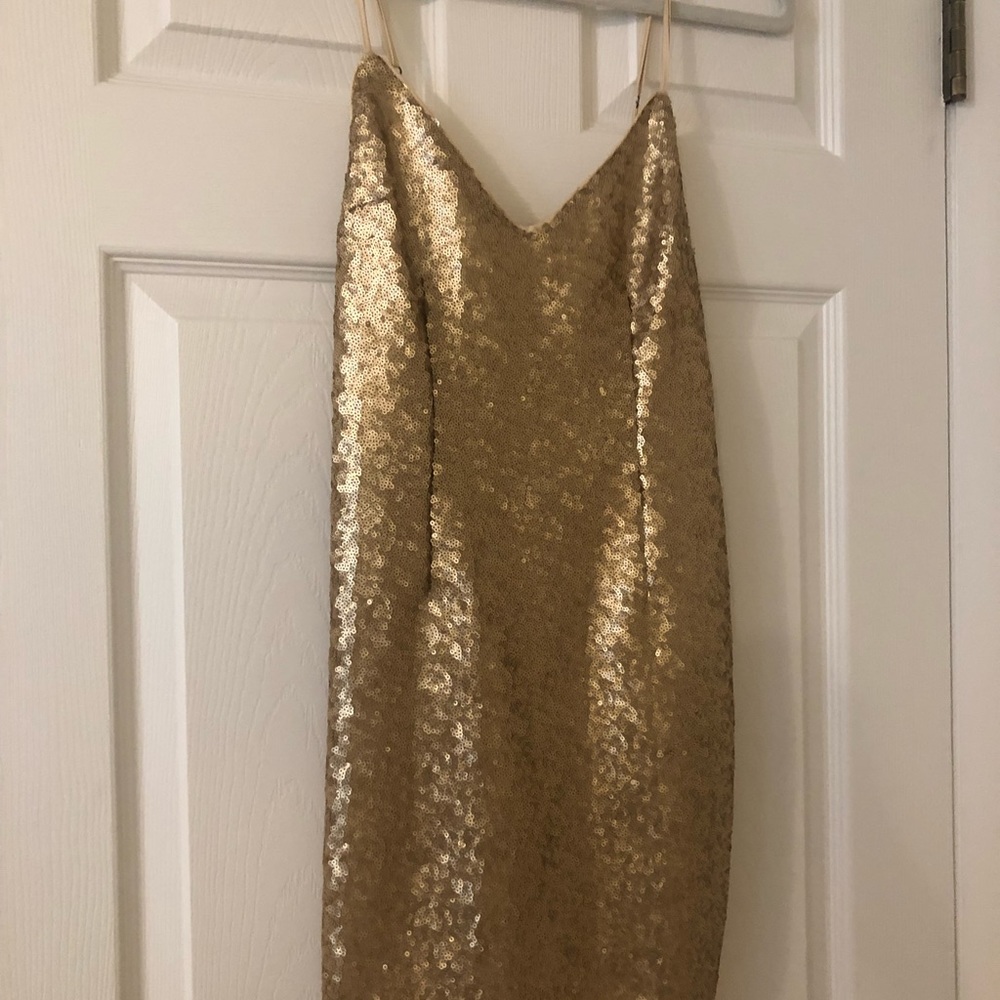 Gold sequin Body-con Abercrombie & Fitch Dress